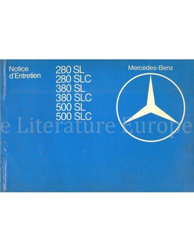 Mercedes Benz Sl Slc Class Owners Manual French