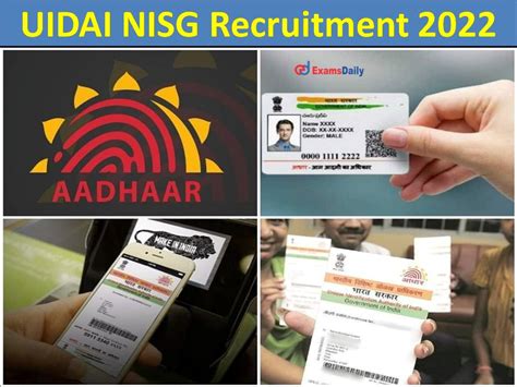 Uidai Nisg Recruitment 2022 Out 4 00 000 9 00 000 P A Salary