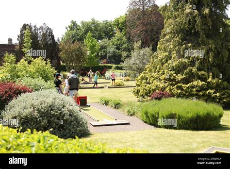 Public Playing Crazy Golf Mini Golf In Stoke Park Gardens In