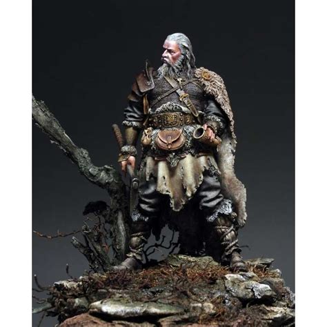 Figurine de guerrier barbare en RÉSINE 75mm Masterclass Maquettes et