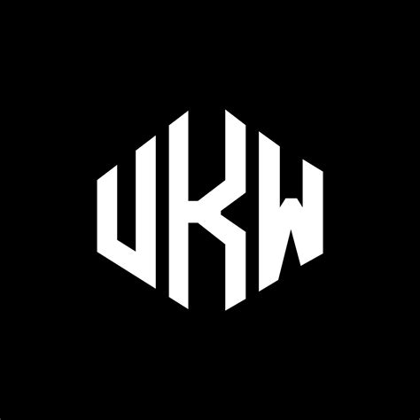 diseño de logotipo de letra ukw con forma de polígono Diseño de