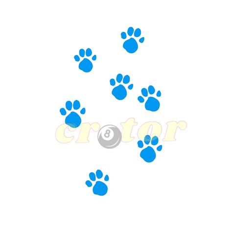 Blue Paw Print Stickers - Etsy