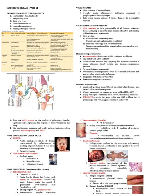 Infectious Disease Part 1 Viral Diseases Pdf Infection