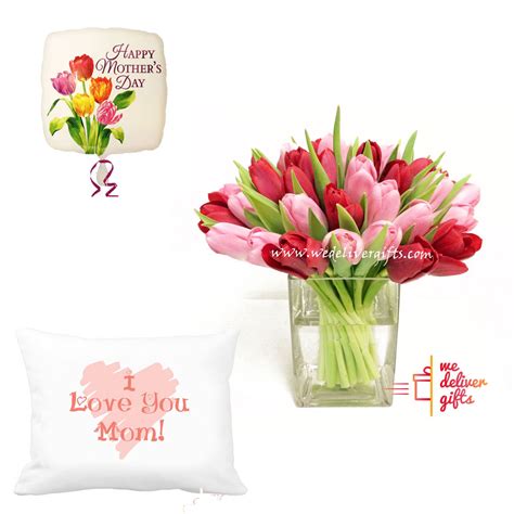 Red And Pink Tulip Bouquet | WeDeliverGifts