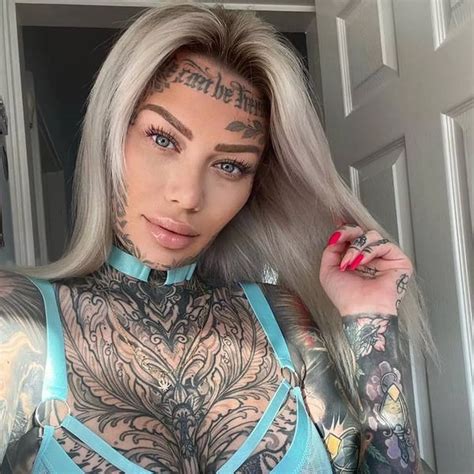 Britains Most Tattooed Womans Sexiest Snaps From Plunging Tops To