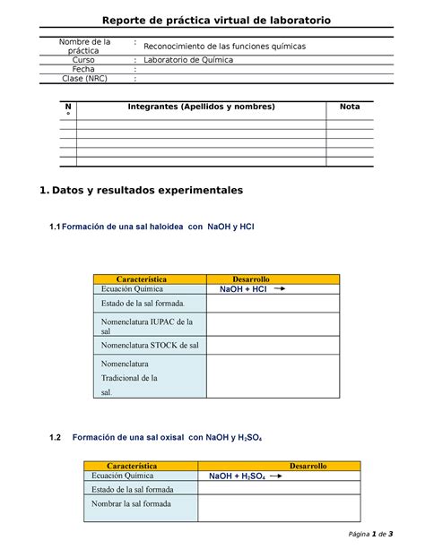 Reporte 3 Laboratorio Q General 3 R Reporte de práctica virtual de