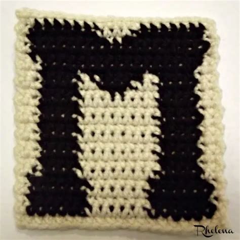 M Uppercase Tapestry Crochet Block CrochetNCrafts