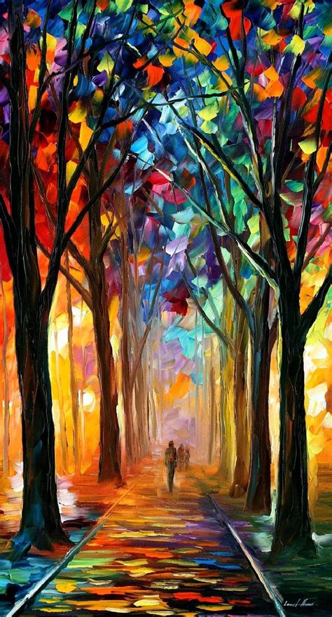 ALLEY OF THE DREAM — PALETTE KNIFE Oil Painting On Canvas By Leonid ...