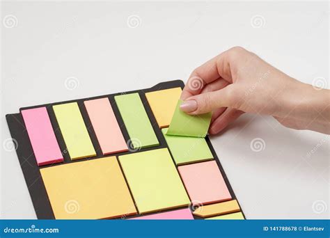 Blank Note Paper Set Of Different Colours Forms And Sizes Sticky Notes