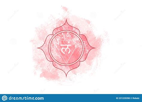 Muladhara Root Chakra The Symbol Of The First Chakra Vector Royalty