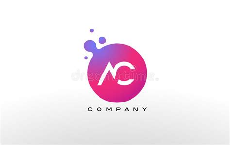 Ac Letter Dots Logo Design With Creative Trendy Bubbles Stock Vector Illustration Of Purple