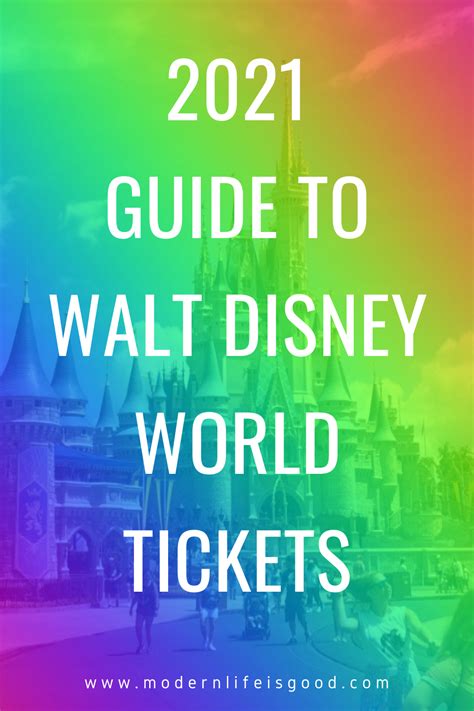 Guide to Walt Disney World Tickets Walt Disney World Tickets, Disney ...