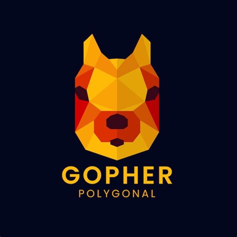 Premium Vector Gopher Polygonal Logo
