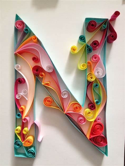 Quilled Letter N Quilling Letters Quilling Patterns Paper Quilling