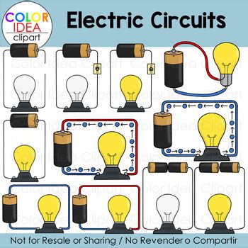 Electric Circuits Clip Art by Color Idea | Teachers Pay Teachers