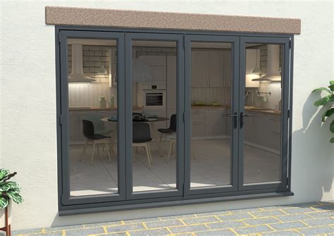 Grey White 3000mm Upvc Bi Fold Door Open Out 3l 1r Bifold Doors At