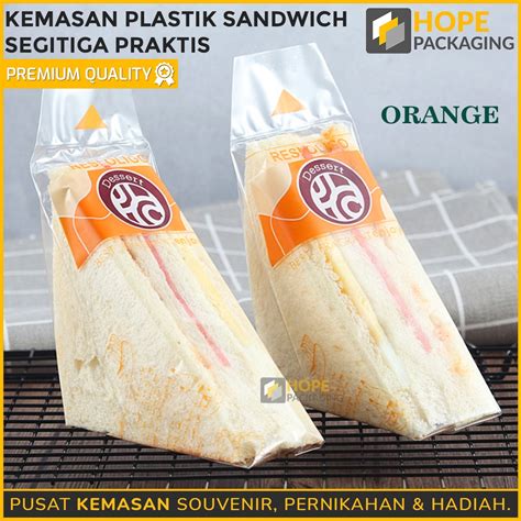 Jual Harga Pcs Kemasan Plastik Sandwich Segitiga Praktis