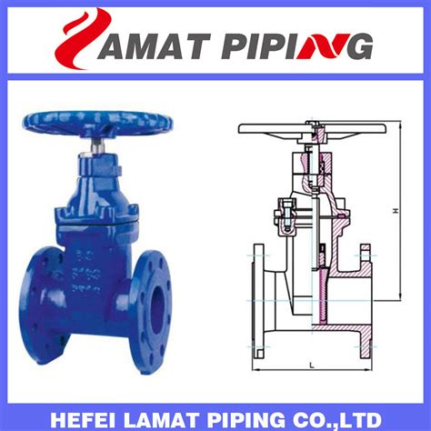 Bs5163 B Ductile Iron Flanged Non Rising Stem Pn10 Pn16 Resilient Seated Gate Valve Valve And