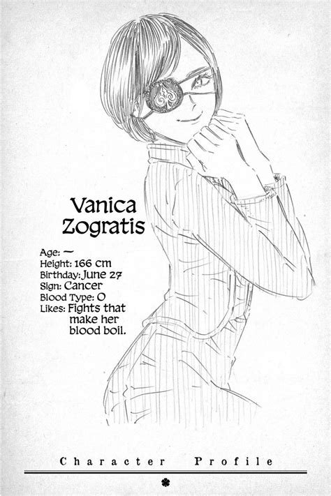 Black Clover Vanica Zogratis By Yuki Tabata Character Profile