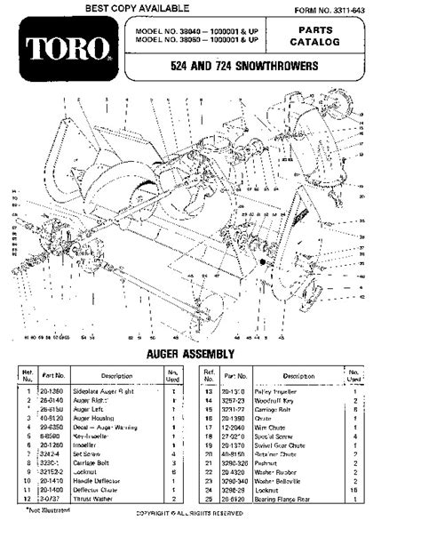 Toro 38050 724 Snowblower Manual, 1981