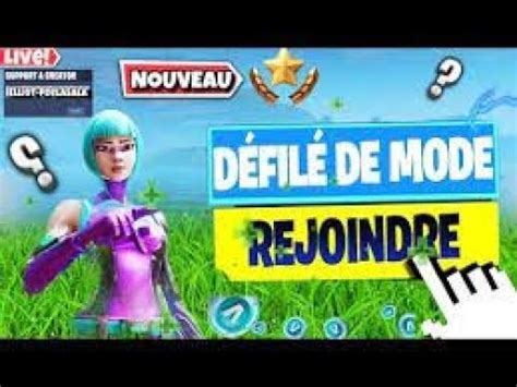 Live Fortnite Fr Skin A Gagner Pp Defiler De Mode Cache Cache Partie