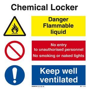 Chemical Locker combination sign | Marine Equipment and Services Co. LTD