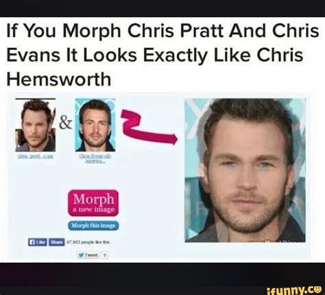 If You Morph Chris Pratt And Chris Evans It Looks Exactly Like Chris