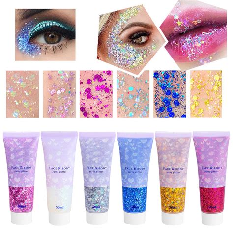 Body Glitter Gel Face Glitters Body Gel Sequins Shimmer Liquid Eyeshadow Powder Ebay