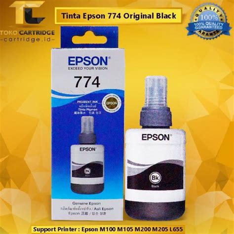 Jual Tinta Epson Black Original Pigmen Ml T Shopee Indonesia