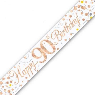 Ft Banner Sparkling Fizz White Rose Gold Holographic Th Birthday