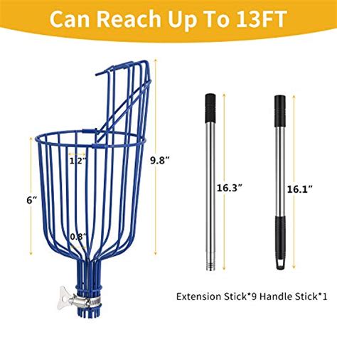 Oak Leaf Fruit Picker 13 Foot Fruit Picker Pole With Basket Apple