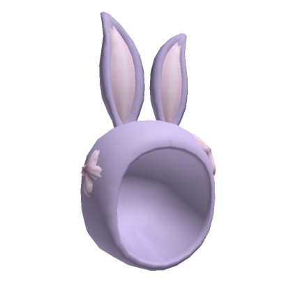 Sombrero de ángel conejito de flor de querubín púrpura Roblox