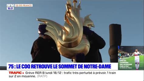 Paris Le Coq Retrouve Le Sommet De Notre Dame