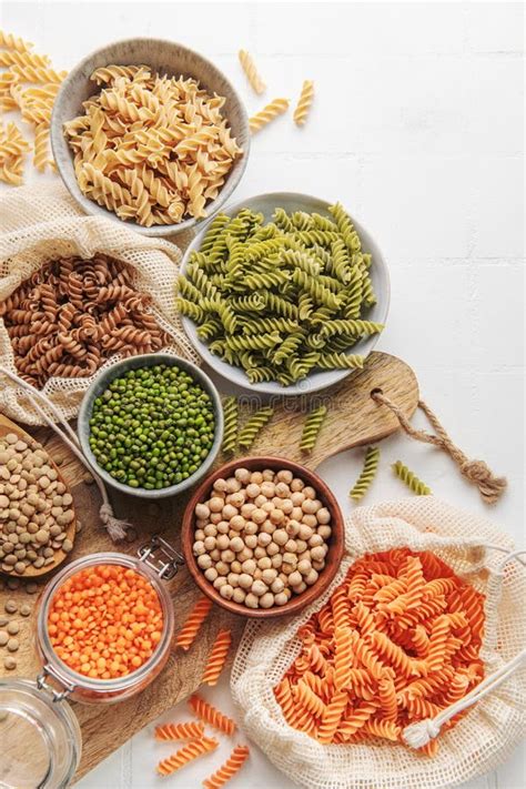 A Variety Of Fusilli Pasta From Different Types Of Legumes Gluten Free