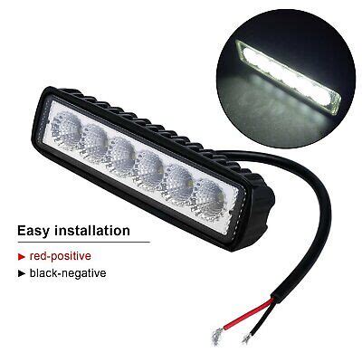 Pair 6 inch Work Lights CREE Spot Flood LED Light Bar Reverse 4WD 12V 24V Spread | eBay