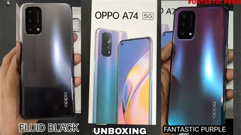 Oppo A74 5g Fluid Black Fantastic Purple Color Unboxing