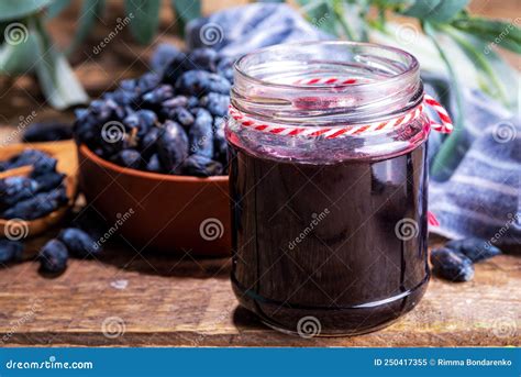 Homemade Haskap Berry Jam Stock Image Image Of Huckleberry 250417355