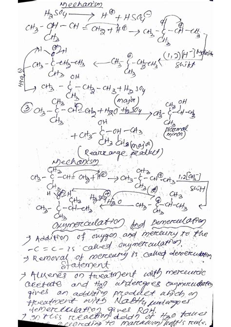 SOLUTION: Hydration of alkenes - Studypool