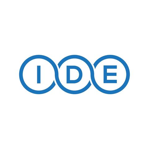 IDE letter logo design on white background. IDE creative initials letter logo concept. IDE ...