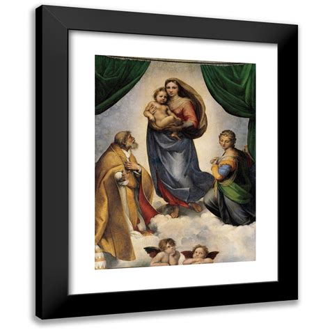 Raphael 14x18 Black Modern Framed Museum Art Print Titled The Sistine