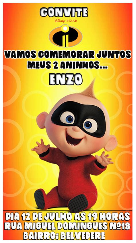 Convite Virtual Animado Os Incríveis Zezé Pêra Elo7