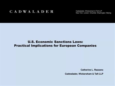 Ppt U S Economic Sanctions Laws Practical Implications For European