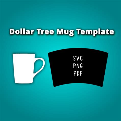 Dollar Tree Mug Tumbler Full Wrap Template Sublimation For Silhouette