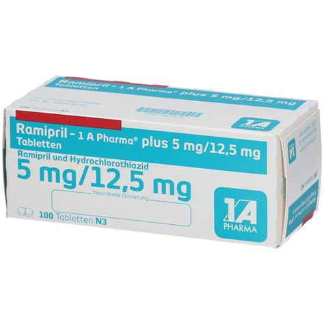 Ramipril 1A Ph Plu5Mg 12 5 100 St Mit Dem E Rezept Kaufen Shop Apotheke