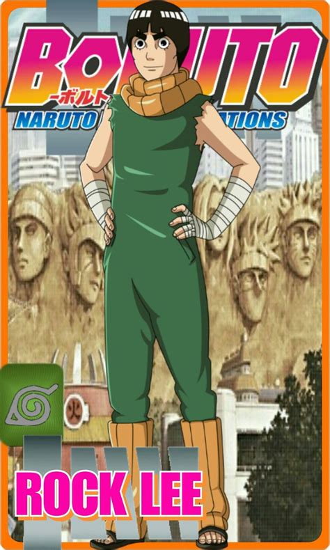 Rock Lee Boruto Naruto Anime Naruto Boruto