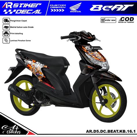 Jual Stiker Decal Beat Karbu Fullbody Sticker Dekal Beat Carbu