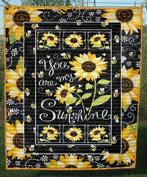 Pin By Trendify Pte Ltd On Flower Child Sunflower Quilts Panel