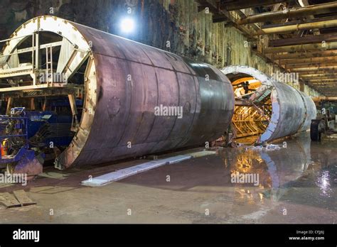 Tunnels, construction of Second Avenue Subway, New York City, USA Stock ...