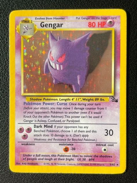 Gengar 5 62 Holo Rare Pokémon Fossil Kaufen auf Ricardo