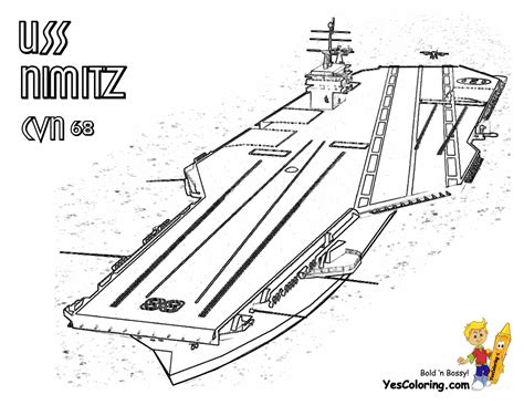 Nonstop Navy Coloring Page Free Navy Aircraft Carrier Ships